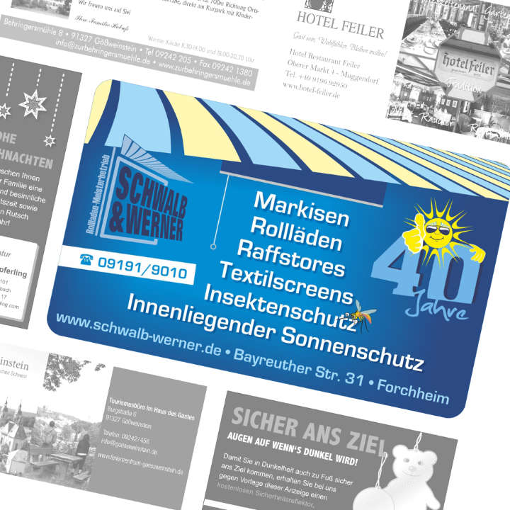 Anzeigen gestalten Referenz